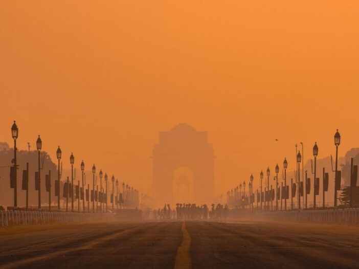 India Gate, New Delhi, Free Pik, Pollution